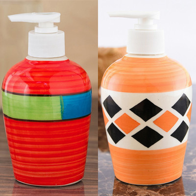 

Sforzi Ceramic soap dispenser combo 250 ml Lotion, Shampoo, Soap Dispenser(Multicolor)