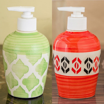 

Sforzi Ceramic soap dispenser combo 250 ml Lotion, Shampoo, Soap Dispenser(Multicolor)