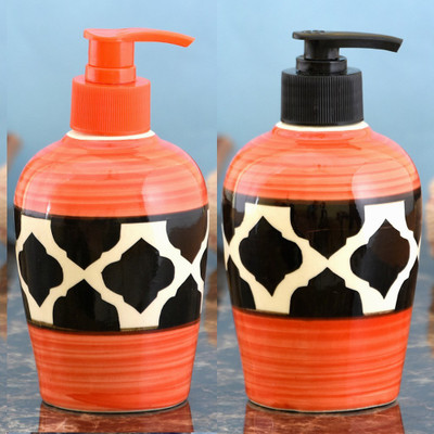 

Sforzi Ceramic soap dispenser combo 250 ml Lotion, Shampoo, Soap Dispenser(Multicolor)