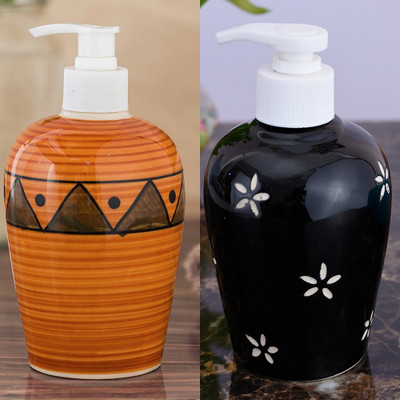 

Sforzi Ceramic soap dispenser combo 250 ml Lotion, Shampoo, Soap Dispenser(Multicolor)