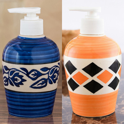 

Sforzi Ceramic soap dispenser combo 250 ml Lotion, Shampoo, Soap Dispenser(Multicolor)