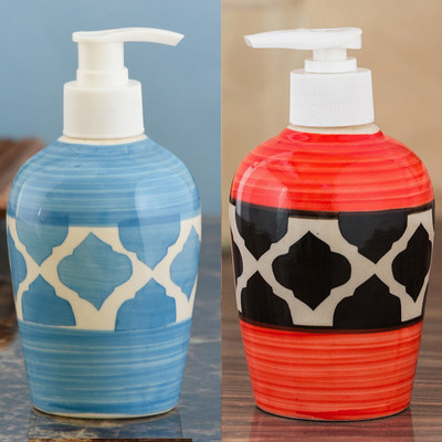 

Sforzi Ceramic soap dispenser combo 250 ml Lotion, Shampoo, Soap Dispenser(Multicolor)