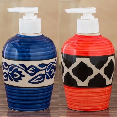 

Sforzi Ceramic soap dispenser combo 250 ml Lotion, Shampoo, Soap Dispenser(Multicolor)