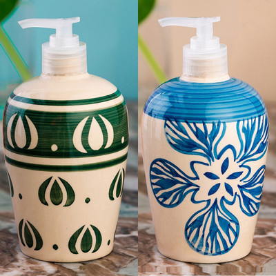 

Sforzi Ceramic soap dispenser combo 450 ml Lotion, Shampoo, Soap Dispenser(Multicolor)