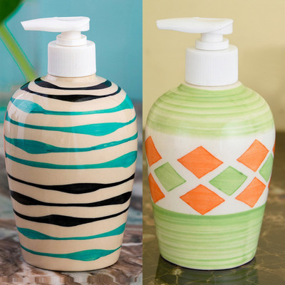 

Sforzi Ceramic soap dispenser combo 700 ml Lotion, Shampoo, Soap Dispenser(Multicolor)