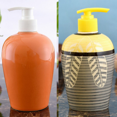 

Sforzi Ceramic soap dispenser combo 450 ml Lotion, Shampoo, Soap Dispenser(Multicolor)