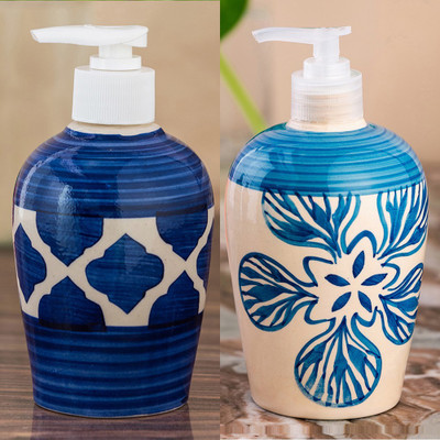 

Sforzi Ceramic soap dispenser combo 700 ml Lotion, Shampoo, Soap Dispenser(Multicolor)