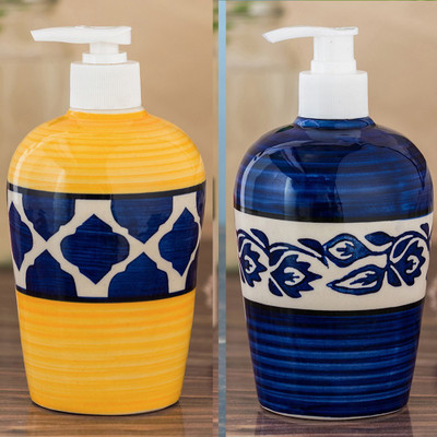 

Sforzi Ceramic soap dispenser combo 450 ml Lotion, Shampoo, Soap Dispenser(Multicolor)