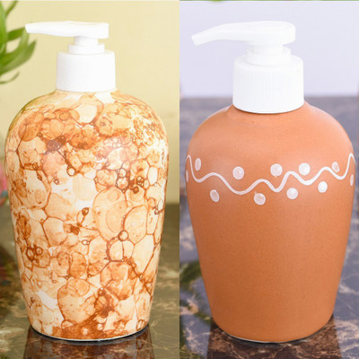 

Sforzi Ceramic soap dispenser combo 700 ml Lotion, Shampoo, Soap Dispenser(Multicolor)