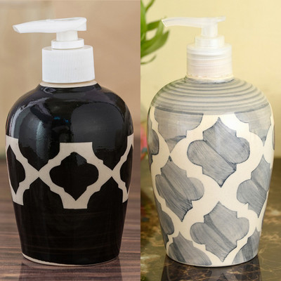 

Sforzi Ceramic soap dispenser combo 700 ml Lotion, Shampoo, Soap Dispenser(Multicolor)