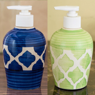 

Sforzi Ceramic soap dispenser combo 250 ml Lotion, Shampoo, Soap Dispenser(Multicolor)