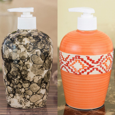 

Sforzi Ceramic soap dispenser combo 450 ml Lotion, Shampoo, Soap Dispenser(Multicolor)