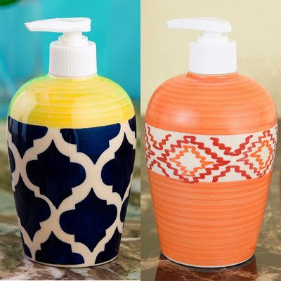 

Sforzi Ceramic soap dispenser combo 450 ml Lotion, Shampoo, Soap Dispenser(Multicolor)