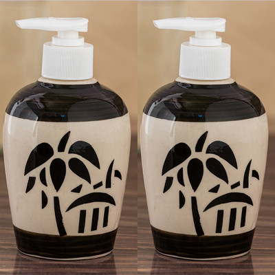 

Sforzi Ceramic soap dispenser combo 250 ml Lotion, Shampoo, Soap Dispenser(Multicolor)