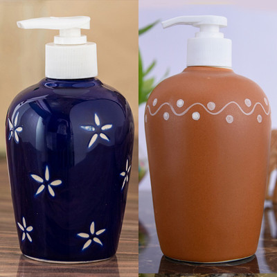 

Sforzi Ceramic soap dispenser combo 700 ml Lotion, Shampoo, Soap Dispenser(Multicolor)