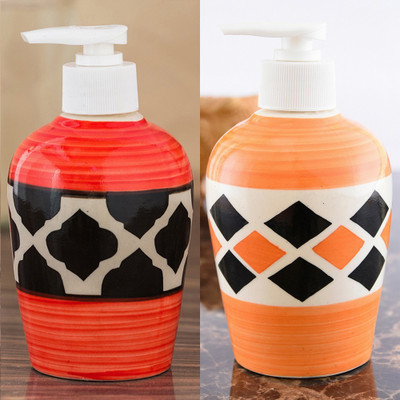 

Sforzi Ceramic soap dispenser combo 250 ml Lotion, Shampoo, Soap Dispenser(Multicolor)