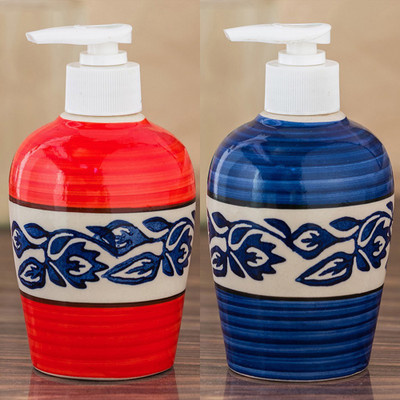 

Sforzi Ceramic soap dispenser combo 250 ml Lotion, Shampoo, Soap Dispenser(Multicolor)
