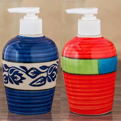 

Sforzi Ceramic soap dispenser combo 250 ml Lotion, Shampoo, Soap Dispenser(Multicolor)