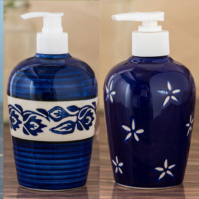 

Sforzi Ceramic soap dispenser combo 700 ml Lotion, Shampoo, Soap Dispenser(Multicolor)