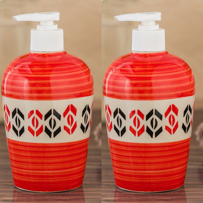 

Sforzi Ceramic soap dispenser combo 450 ml Lotion, Shampoo, Soap Dispenser(Multicolor)