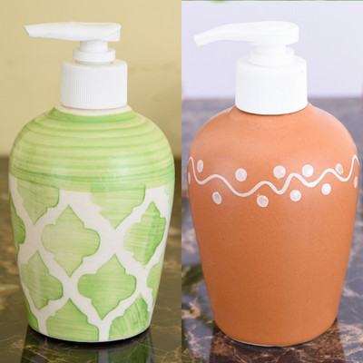 

Sforzi Ceramic soap dispenser combo 250 ml Lotion, Shampoo, Soap Dispenser(Multicolor)
