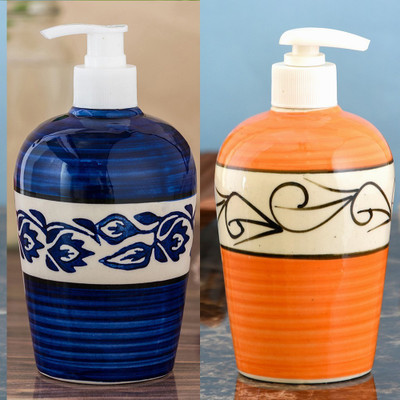 

Sforzi Ceramic soap dispenser combo 450 ml Lotion, Shampoo, Soap Dispenser(Multicolor)