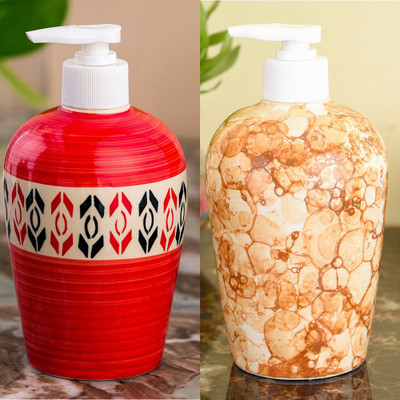 

Sforzi Ceramic soap dispenser combo 450 ml Lotion, Shampoo, Soap Dispenser(Multicolor)