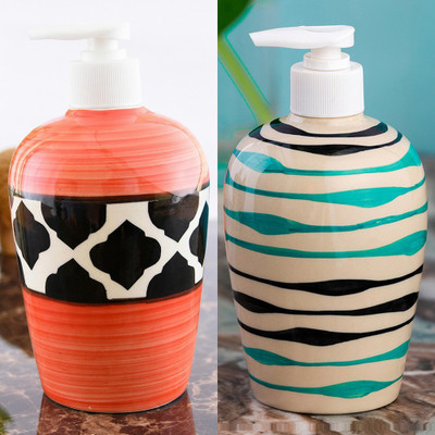 

Sforzi Ceramic soap dispenser combo 450 ml Lotion, Shampoo, Soap Dispenser(Multicolor)