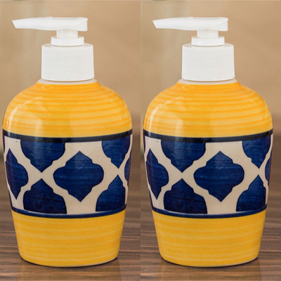 

Sforzi Ceramic soap dispenser combo 250 ml Lotion, Shampoo, Soap Dispenser(Multicolor)