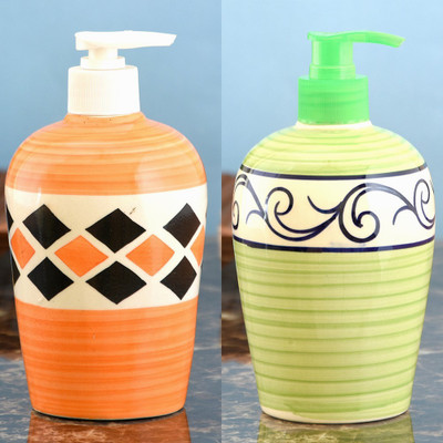 

Sforzi Ceramic soap dispenser combo 450 ml Lotion, Shampoo, Soap Dispenser(Multicolor)