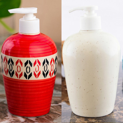 

Sforzi Ceramic soap dispenser combo 450 ml Lotion, Shampoo, Soap Dispenser(Multicolor)