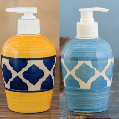 

Sforzi Ceramic soap dispenser combo 250 ml Lotion, Shampoo, Soap Dispenser(Multicolor)