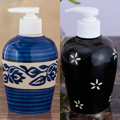 

Sforzi Ceramic soap dispenser combo 250 ml Lotion, Shampoo, Soap Dispenser(Multicolor)