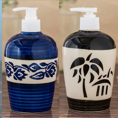 

Sforzi Ceramic soap dispenser combo 450 ml Lotion, Shampoo, Soap Dispenser(Multicolor)