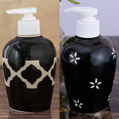 

Sforzi Ceramic soap dispenser combo 250 ml Lotion, Shampoo, Soap Dispenser(Multicolor)