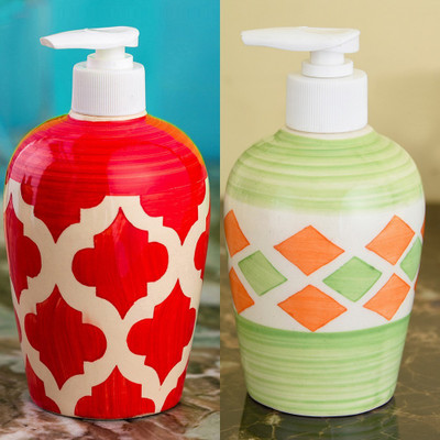 

Sforzi Ceramic soap dispenser combo 700 ml Lotion, Shampoo, Soap Dispenser(Multicolor)