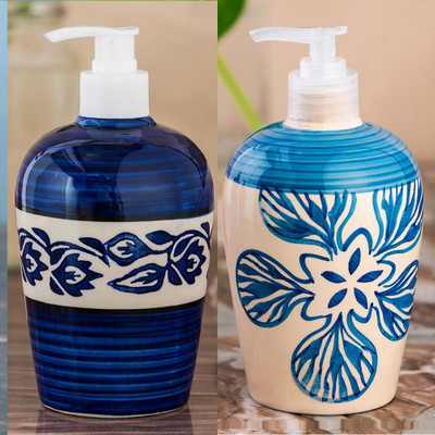 

Sforzi Ceramic soap dispenser combo 450 ml Lotion, Shampoo, Soap Dispenser(Multicolor)