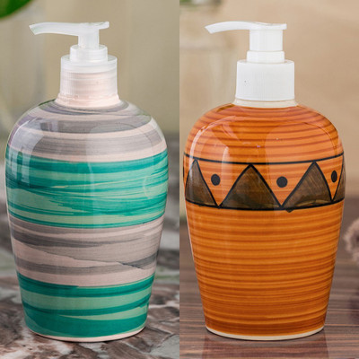 

Sforzi Ceramic soap dispenser combo 450 ml Lotion, Shampoo, Soap Dispenser(Multicolor)