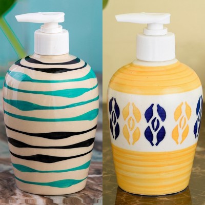 

Sforzi Ceramic soap dispenser combo 700 ml Lotion, Shampoo, Soap Dispenser(Multicolor)