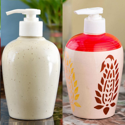 

Sforzi Ceramic soap dispenser combo 700 ml Lotion, Shampoo, Soap Dispenser(Multicolor)