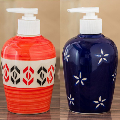 

Sforzi Ceramic soap dispenser combo 250 ml Lotion, Shampoo, Soap Dispenser(Multicolor)