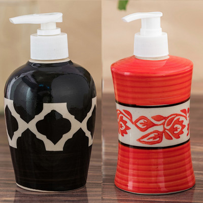 

Sforzi Ceramic soap dispenser combo 250 ml Lotion, Shampoo, Soap Dispenser(Multicolor)