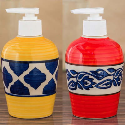 

Sforzi Ceramic soap dispenser combo 250 ml Lotion, Shampoo, Soap Dispenser(Multicolor)