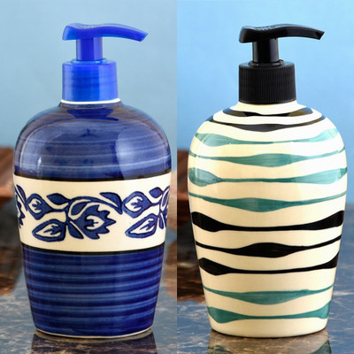 

Sforzi Ceramic soap dispenser combo 450 ml Lotion, Shampoo, Soap Dispenser(Multicolor)