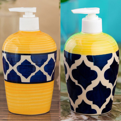

Sforzi Ceramic soap dispenser combo 450 ml Lotion, Shampoo, Soap Dispenser(Multicolor)