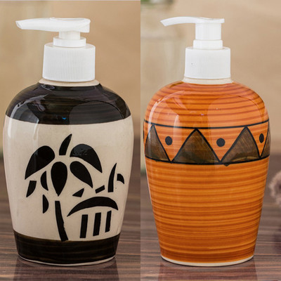 

Sforzi Ceramic soap dispenser combo 250 ml Lotion, Shampoo, Soap Dispenser(Multicolor)