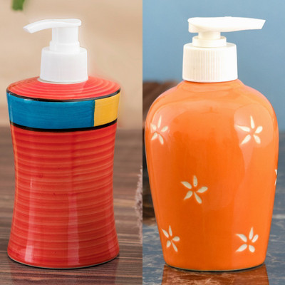 

Sforzi Ceramic soap dispenser combo 250 ml Lotion, Shampoo, Soap Dispenser(Multicolor)