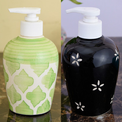 

Sforzi Ceramic soap dispenser combo 250 ml Lotion, Shampoo, Soap Dispenser(Multicolor)