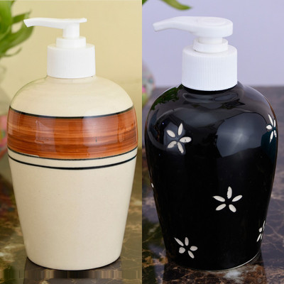 

Sforzi Ceramic soap dispenser combo 700 ml Lotion, Shampoo, Soap Dispenser(Multicolor)