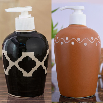 

Sforzi Ceramic soap dispenser combo 700 ml Lotion, Shampoo, Soap Dispenser(Multicolor)